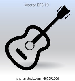 To play guitar vector illustration