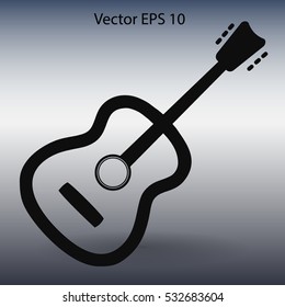 To play guitar vector illustration