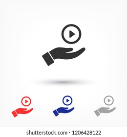 Play in the hand icon