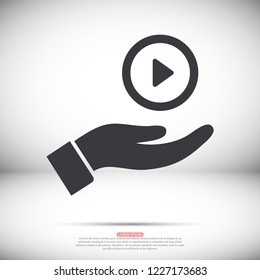 Play in the hand icon