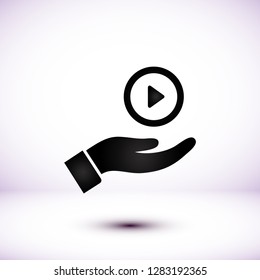 Play in the hand icon