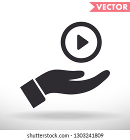 Play in the hand icon
