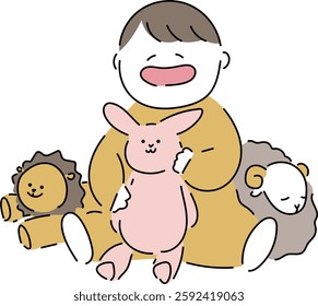 play with a happy baby
