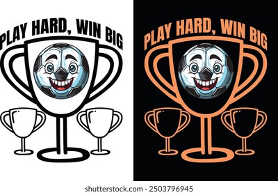 Play hard, win bin t shirt design and graphics design