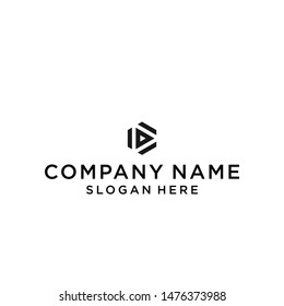 play hexagon logo design vector illustration template