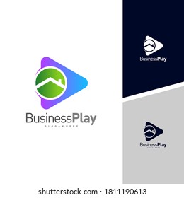 Play House logo design vector template, Icon play logo concepts