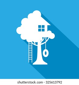 Play House On The Tree Vector Icon