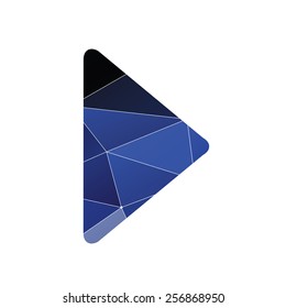 play icon Abstract Triangle Geometrical background 