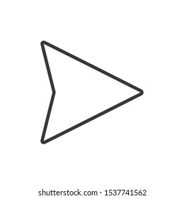 Play icon for audio controls in simple vector style