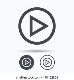 Play icon. Audio or Video player sign.