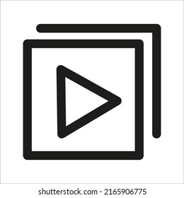 Play icon black and white