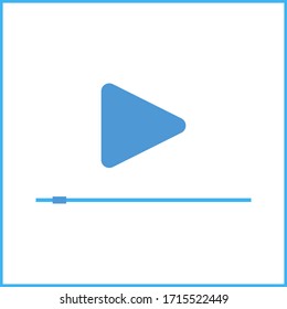 Play icon in blue tones without background