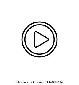 Icono de reproducción. Símbolo del botón Reproducir