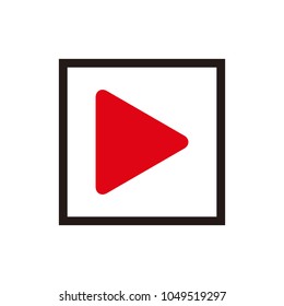 Play icon. Play button icon in trendy flat style isolated on white background. Play symbol for web design.
