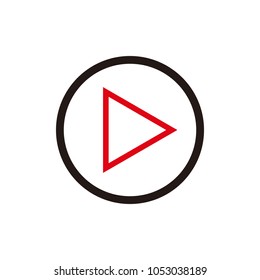 Play icon. Play button icon in trendy flat style isolated on white background. Play symbol for web design.