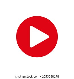 Play icon. Play button icon in trendy flat style isolated on white background. Play symbol for web design. video icon