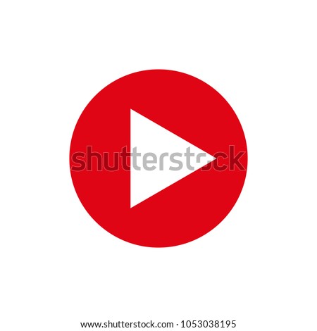 Play icon. Play button icon in trendy flat style isolated on white background. Play symbol for web design. video icon