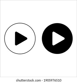 Play Icon. Play button vector icon on white background EPS 10