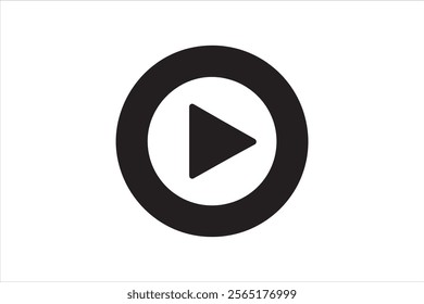 play icon. play button icon. video player icon symbol isolated on white background.