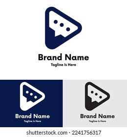 
Diseño del logotipo de chat de iconos
