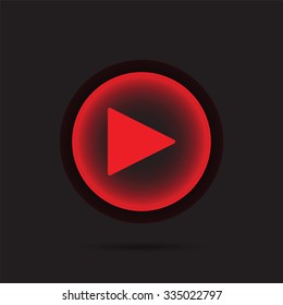 Play icon in circle on black background