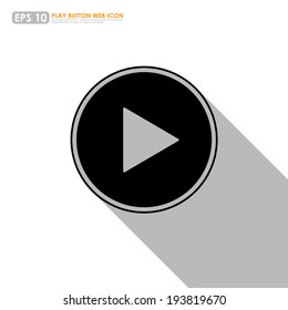 Play icon in circle on white background