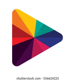Play icon with colorful design concept
