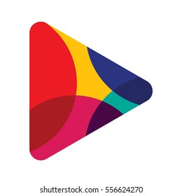 Play icon with colorful design concept