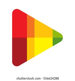 Play icon with colorful design concept