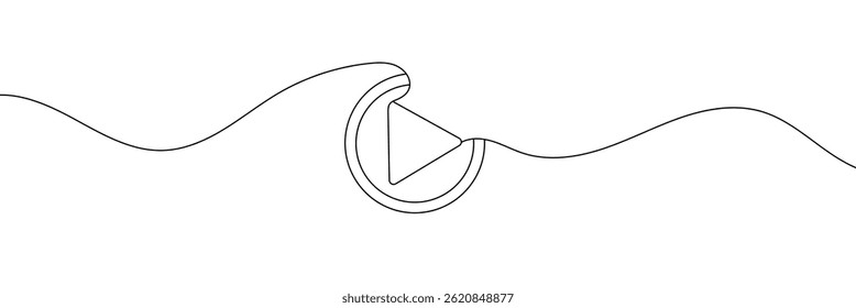 Play icon in continuous line drawing style. line art of play button. vector illustration. abstract background .Vector Illustration .EPS 10 .