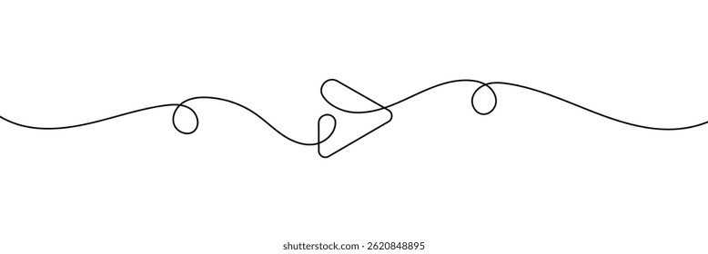 Play icon in continuous line drawing style. line art of play button. vector illustration. abstract background .Vector Illustration .EPS 10 .