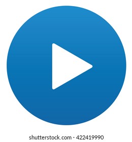 Play icon design on blue background,vector