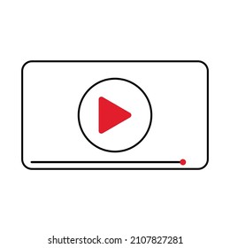 Play Icon Design Vector on white background, illustration in flat style.