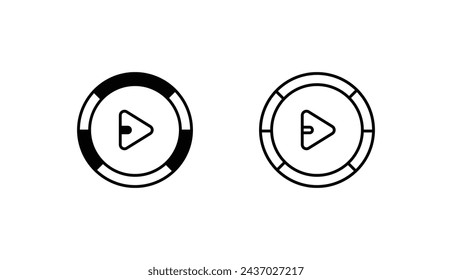 Play icon design with white background stock illustration