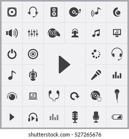 play icon. dj icons universal set for web and mobile