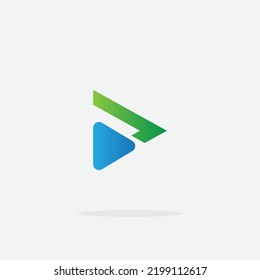 play icon with elegant shape and modern color. play logo. play button. music player. video player. play logo template.