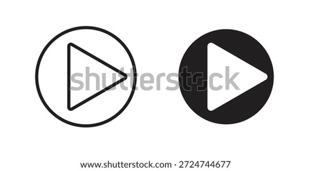 Play icon. filled flat sign for mobile concept and web design