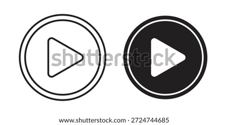 Play icon. filled flat sign for mobile concept and web design