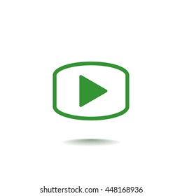  play icon flat .