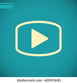  play icon flat .