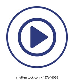 Play  icon. Flat design.