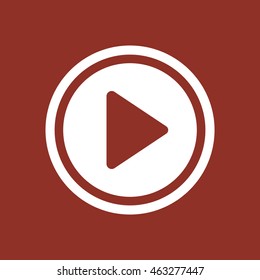 Play  icon. Flat design.