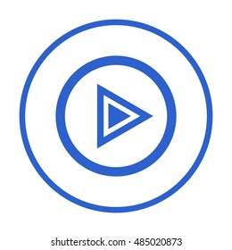 Play  icon. Flat design.