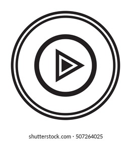 Play  icon. Flat design.