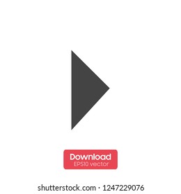 play Icon, flat design style