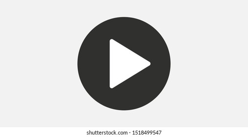 play icon, flat design style.  Play icon vector Media Button Illustration
