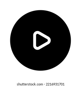 Icono de reproducción. Diseño plano para el reproductor de música. ilustración vectorial