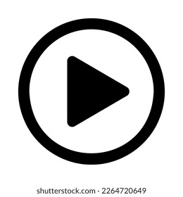 Play Icon, flat design style