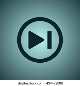 play Icon, flat design style