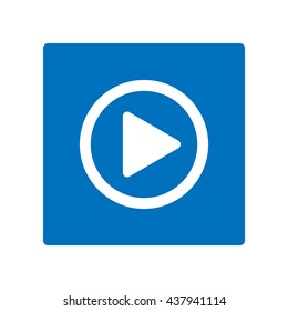 play Icon, flat design style